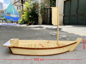 Khay thuyền gỗ 103cm đựng sushi sashimi, khay gỗ đựng thức ăn, khay gỗ trang trí Thực Phẩm, Bánh Ngọt, Hải Sản