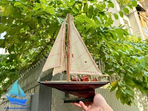 Mô hình du thuyền gỗ 30cm | Quà tặng tân gia sinh nhật